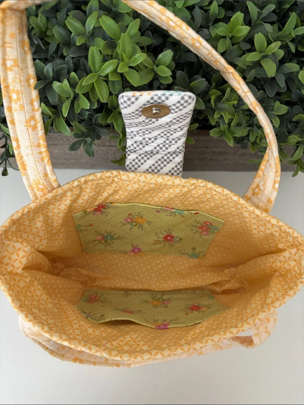 Handmade small Quilted Floral Patchwork Tote